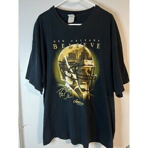 2000s Drew Brees New Orleans Saints Believe T Shirt XXL NFL Football